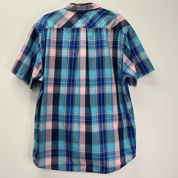 Levi's Blue Pink Cotton Short Sleeve Button Front Polo Size XXL - Picture 6 of 8